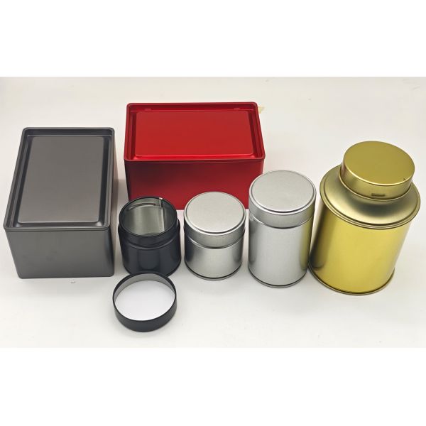 Luxury Empty Metal Tea Tin Cans Double Lid Airtight Container For Candle Coffee Food Crafts