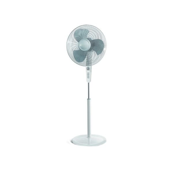 80° Oscillation Electric Tall Standing Fan Black Plastic Housing High Durability