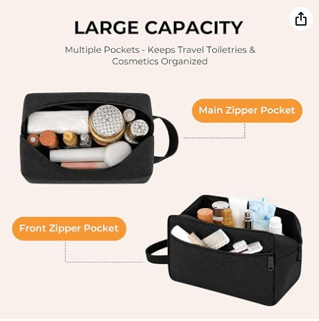Travel Toiletry Bag for Men Women Hanging Makeup Bag Organizer Pink | Waterproof Toiletry Bag for Toiletries Accessories, Shaving Kit & Cosmetic Hanging Bag Organizer, for Travel, Bathroom, Gift