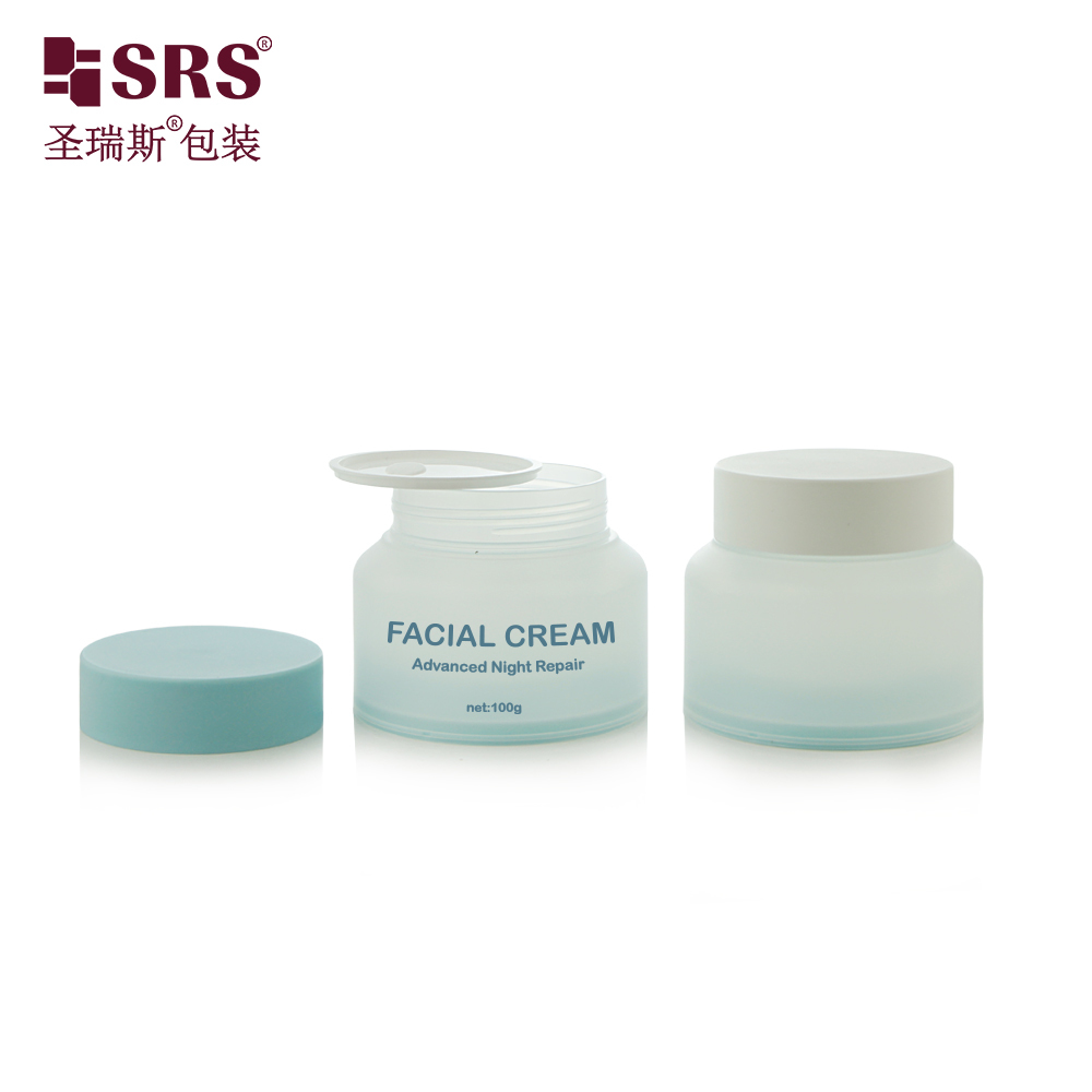 SRST Custom Logo Double Wall PP Cream Jar 30‑100g Cosmetic Packaging Container