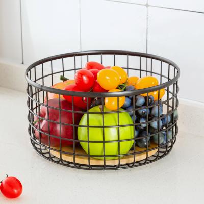 Modern Design Kitchen Organizer Iron Wire Basket For Storing Sundries Countertop