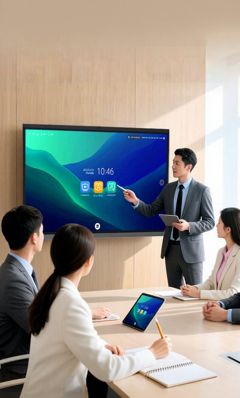 Multi Touch Screen Anti Glare Mobile Stand Lcd Digital Interactive Smart Board 55 65 75 Inches Interactive Flat Panel