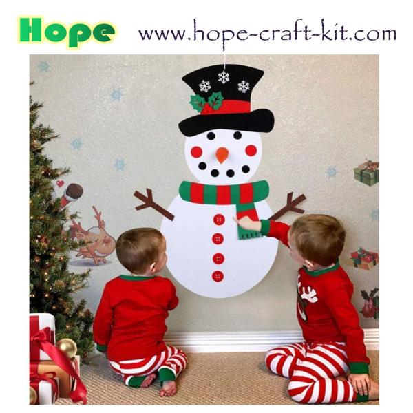 Merry Christmas Tree Decoration Hanging Pendants Felt Craft DIY Material for Kid  Ornament Creative Craft Kits OEM ODM