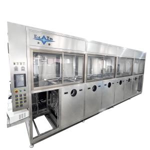 Six Tank Hydrocarbon Cleaning Machine Automatic Ultrasonic Cleaning Unit Vacuum