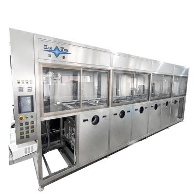 Six Tank Hydrocarbon Cleaning Machine Automatic Ultrasonic Cleaning Unit Vacuum