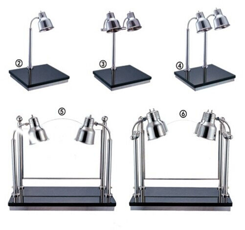 Позолоченная лампа двойника дна мрамора оборудования шведского стола станции лампы грелки еды коммерчески