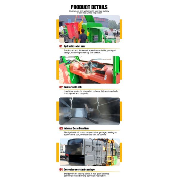 3-WHEELDE Organic Pure Electric Swill Kitchen Food Garbage Waste Collection Vehicle Truck