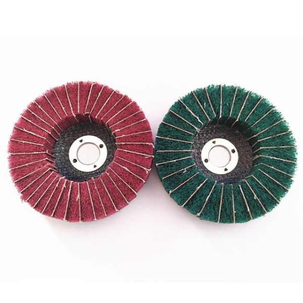 Nonwoven 60 Grit Flap Wheel Disc For Grinding 100x16mm custom