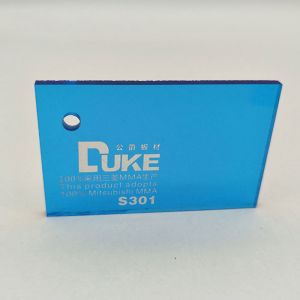 Лист 1020X2030mm голубого бросания цвета прозрачного ясный акриловый для знака ОБЪЯВЛЕНИЯ