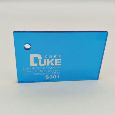 Blue Color Transparent Cast Clear Acrylic Sheet 1020X2030mm For AD Sign