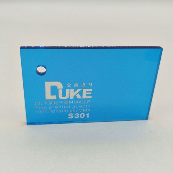 Голубой 1220*2440mm просвечивающий ясный анти- УЛЬТРАФИОЛЕТОВЫЙ акриловый материал Signage листа