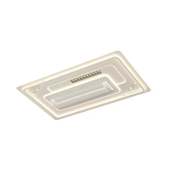 Hotel Bedroom Living Room Decorative Recessed Smart Bladeless LED Ceiling Fan With Light and Remote