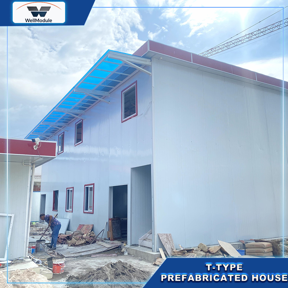 Heavy Duty T Type Modular Prefabricated Building Designed for Construction Sites, Worker Camps and Large Scale Projects