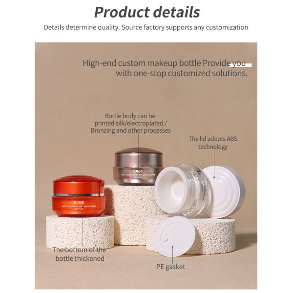 Vintage 15g Round Eye Cream Container Jar For Face Lotion Cream Double-wall Acrylic Cosmetic Cream Jars