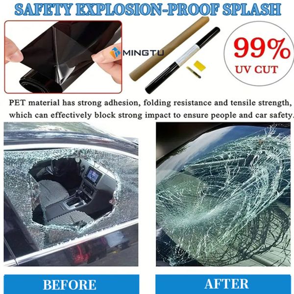 6.5mil High Reflective Magnetron Sputtering Film PET Window Tint Film 1.52x30m 7 Years