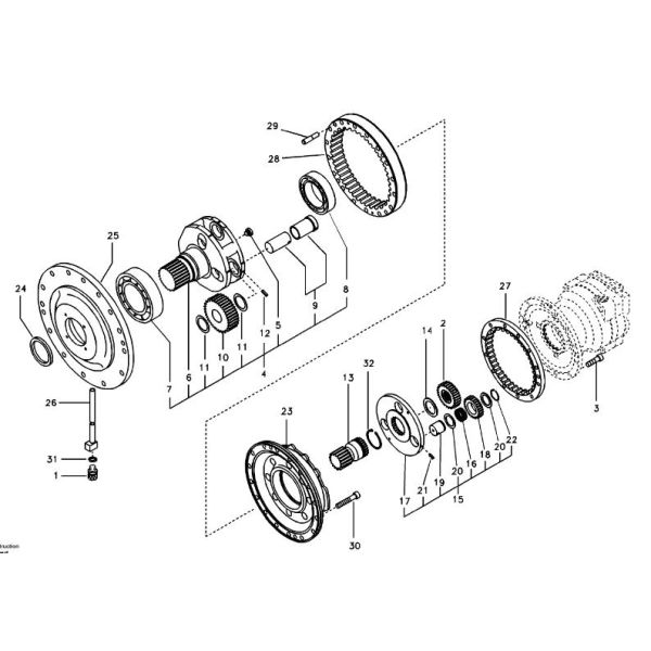 Шестерня ВОЭ14504160 14504160 качания экскаватора ЭК290Б ЭК290К 6 месяцев гарантии