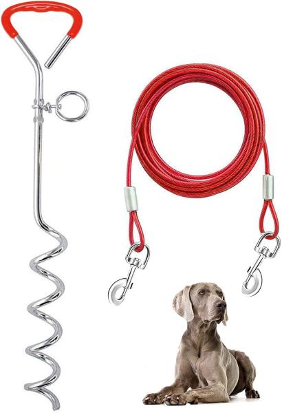 8 mm de diamètre imperméable à l'eau pivotante chien attacher le piquet jusqu'à 120 lbs 40cm 45cm
