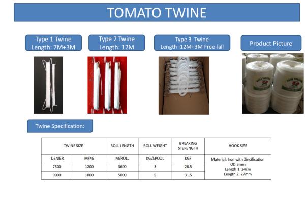 Guita UV 1800mts/Kg 3600mts/Kg 4000mts/Kg do tomate da agricultura da resistência