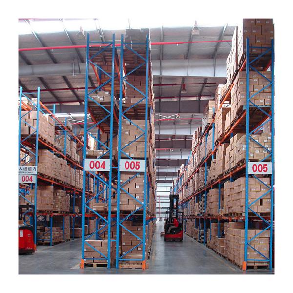 Custom Logo Lock Pins Style Metal Pallet Racking / Durable Warehouse Storage Shelf