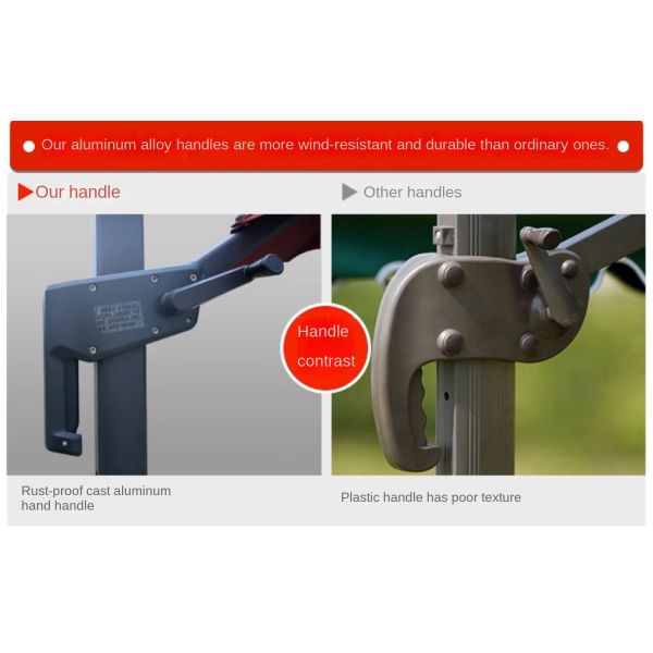 OEM Aluminum Pole Parasol Garden Patio Table Umbrella Radii 1.25m