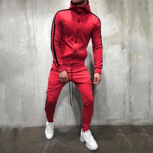 Custom Autumn Fashion Mens Tracksuit Set / Sportswear Hoodies Set for Men