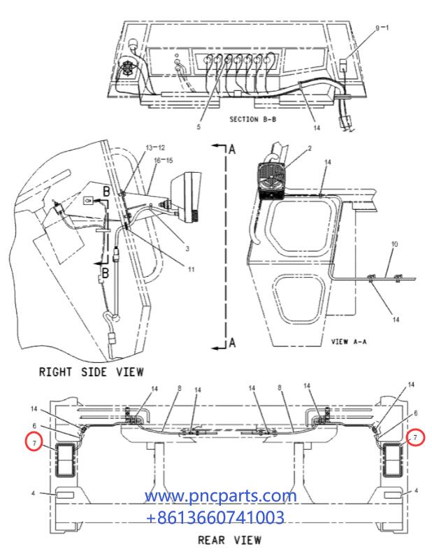 092-2992 кабель 0922992 стопа Gp лампы для CAT 416B 428B затяжелителя Backhoe