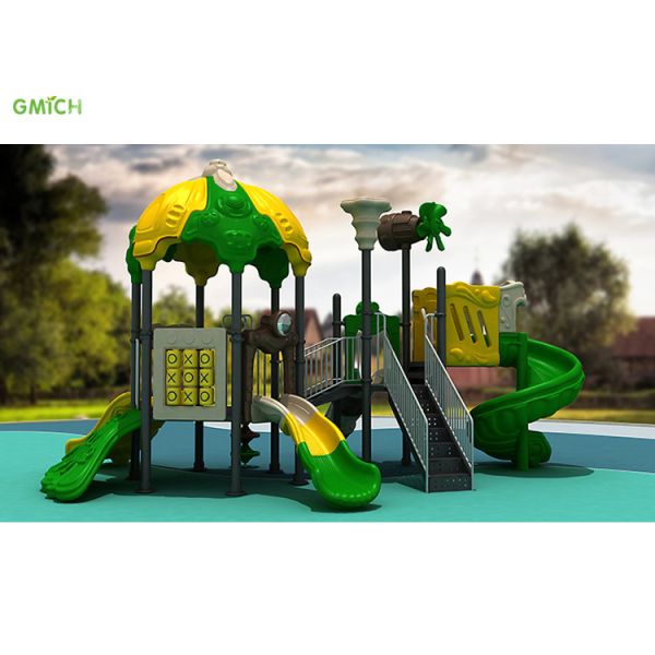 Outdoor Play Area Equipment Customized Commercial Playground Slides Anti UV