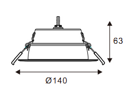 Потолок СИД обломока SMD IP44 15W 1450Lm Epistar освещая CRI 83 с теплой белизной