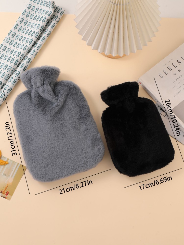 Reusable PVC Hot Water Bag Plush Cover Home Houseware For Hand Warming