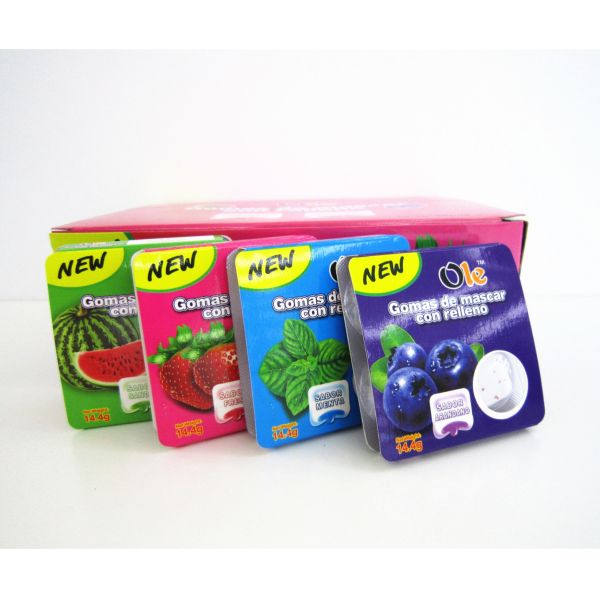 4 in 1 Fruit&Mint Chewing Gum 14.4g*30pcs 2 Flavors in One Box / Children Chewing Candy
