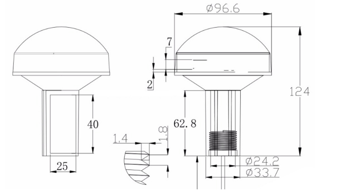 35 Ceramic Chip GNSS GPS Antenna For AIS Navigation And Boat Navigation HN-705