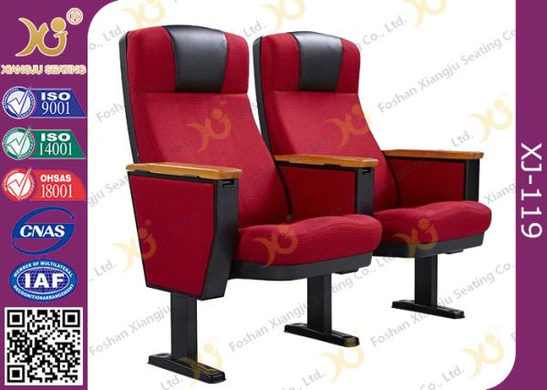 Full Upholstered Metal Framework Auditorium Chairs , Conference Room Seating