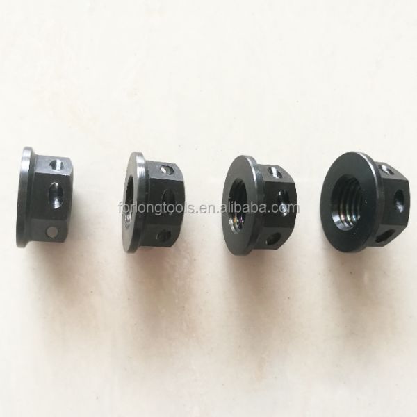 Коррозионно-устойчивая отделка ПВД M10 X 1.25 Черный титановый шестеренговый фланцевый орех, пробуренный для проволоки блокировки DIN Standard