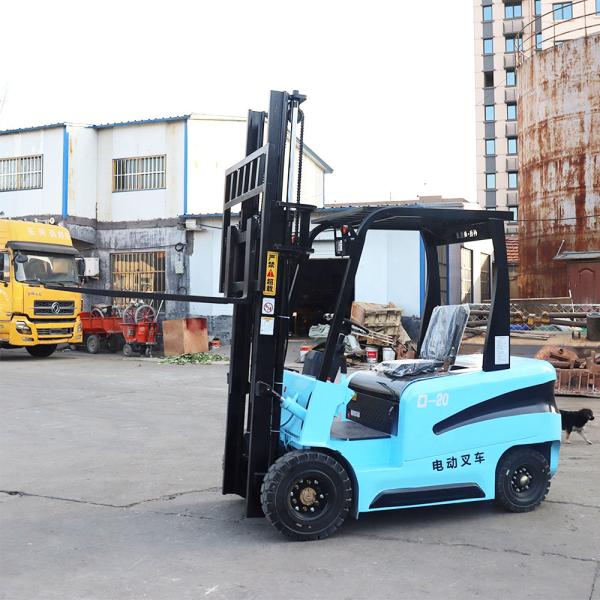 China New Electric Forklifts Four Wheel Electric Forklift 1.5 Ton Multifunctional Self Loading Warehouse  Battery Forklift Battery
