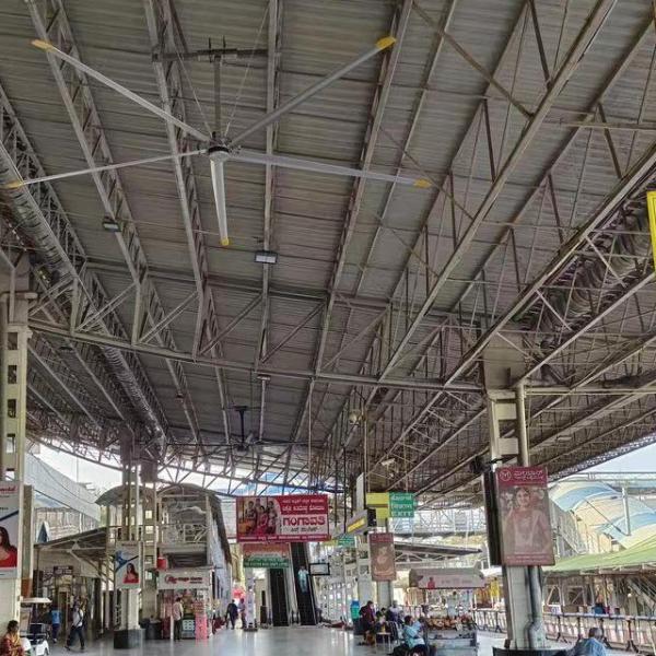 5.0m 16FT Electric AC Powered HVLS Industrial Ceiling Fan Ventilator with PMSM Motor