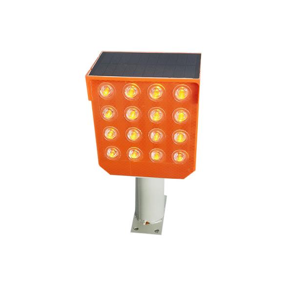 500MA UV Resistance PC Solar Powered Strobe Light , Orange Outdoor Solar Lights