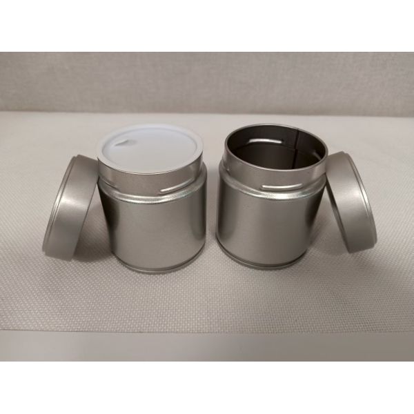 Metal Round Tinplate Matcha Powder Tin 80g 100g Food Grade Containers Coffee Candy Tea Package