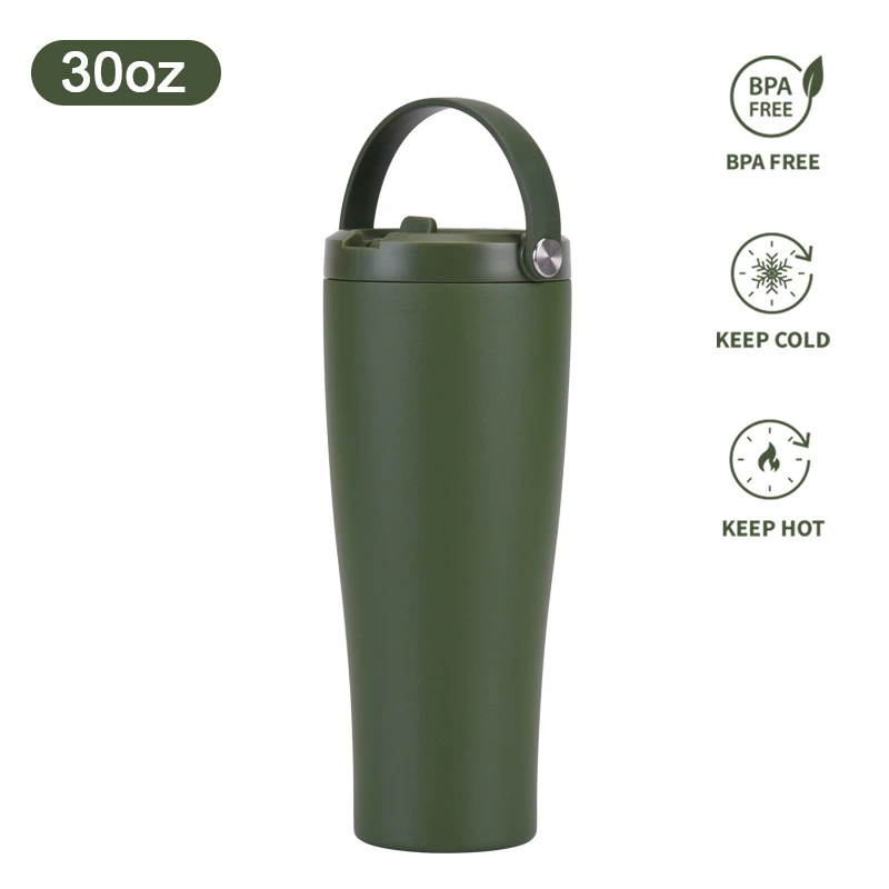 2025 Nouveau 30 oz en acier inoxydable en plein air de sport à double couche sous vide grande capacité Portable isolation tasse