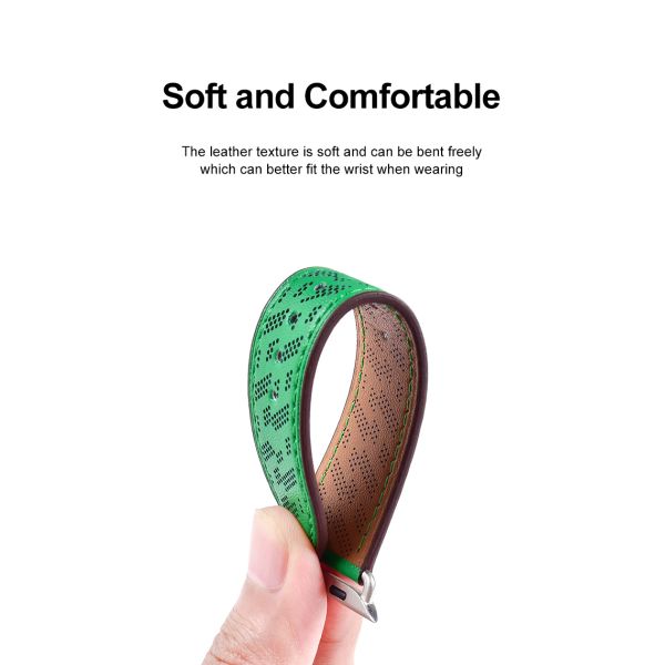 Irregular Polka Dot Genuine Leather Strap · 38~49mm | OEM