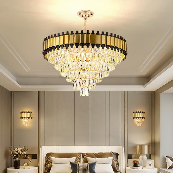 design mais popular decoração moderna de interior elegante de hotel cama decorativa casa criativa led cristal lâmpada de parede