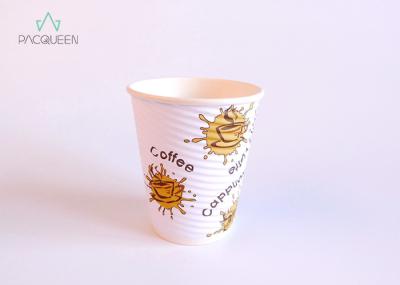 Takeaway Ripple Paper Cups PE Lined Hand Comfort Heat Resistant