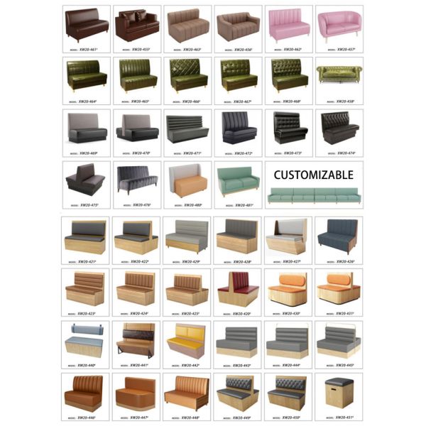 Luxury Interior Design Ideas Restaurant Furniture Steakhouse Booth Sofa Seating Hot Selling