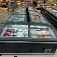 Porte coulissante vitrée, vitrine commerciale, congélateur, congélateur de viande, congélateur à fond