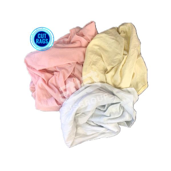 Strong Water Absorbency Cotton Printed T Shirt Cotton Rags Light Color Mixed Wiping Rags