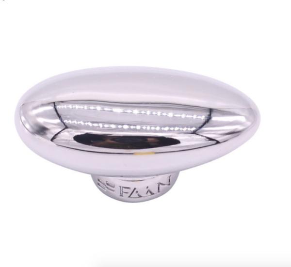 Modern Fashion Deluxe Chromium Plated Metal Die Casting Zinc Alloy Silver Color Perfume Cap Eco Friendly