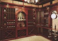 Barra de vinho europeia de superfície UV da madeira maciça do armário de exposição da sala de visitas do estilo