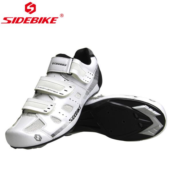 Lightweight SPD Indoor Cycling Shoes , White Road Bike Shoes Good Shock Absorption