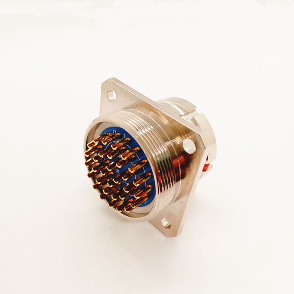 Y3A II-1832ZK10 32 Pin Socket Bayonet Lock Flange Mount Circular Connector 