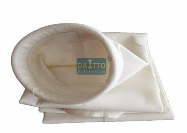 Waterproof Dust Collector Filter Bags Polyester Needle Felt Good Hydrolysis Stability