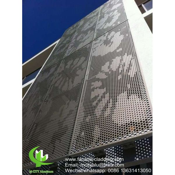 PVDF Coated Perforated Aluminum Facade Panel with Customizable RAL Colors and 1000x2000mm Standard Size